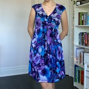 Blue and purple flowy dress from Dressbarn